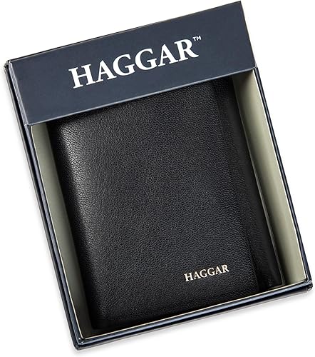 Miniatura 7 de Haggar Billetera triple RFID de cuero para hombre
