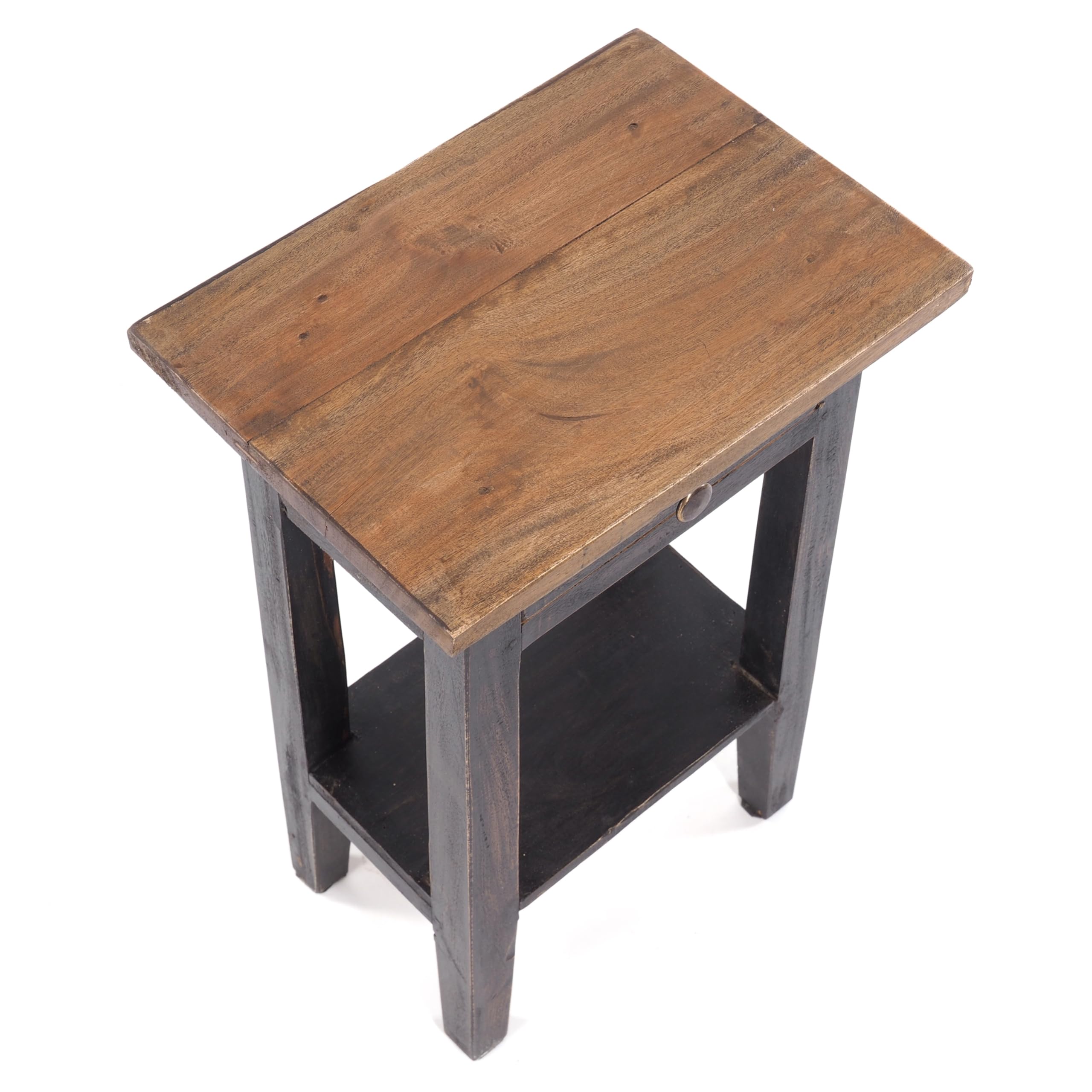 Table de rempotage avec 2 tiroirs, établi extérieur bois
