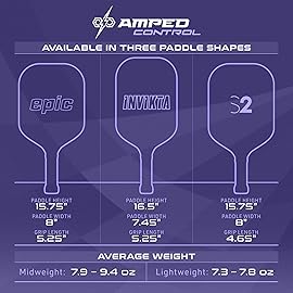 Selkirk Sport Amped Control Pickleball Paddle | Assembled in The USA | Next-Gen FiberFlex+ Face & Ultra Durable Spin Coating | 16mm X5 Core for Unrivaled Precision & Control | Epic Lightweight Purple