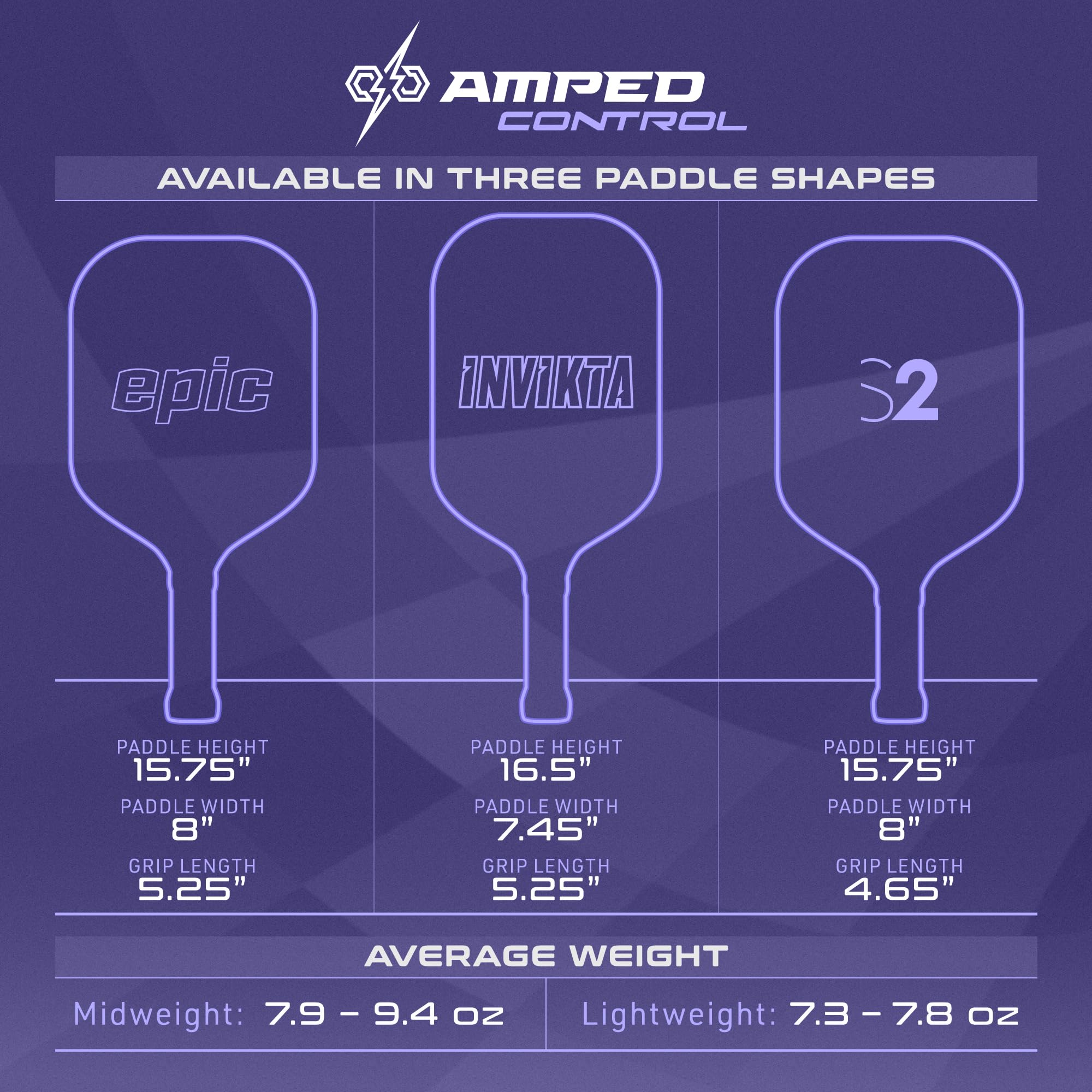 AMPED CONTROL コントロールペダル Selkirk Sport Amped Control Pickleball Paddles | Epic Lightweight