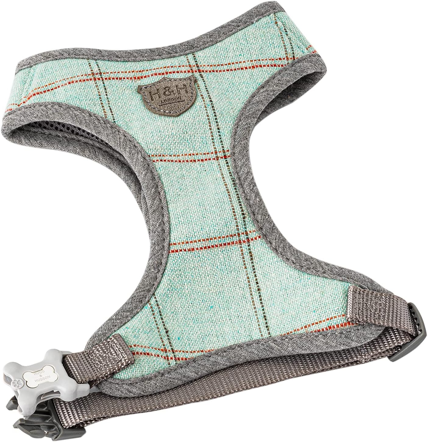 HUGO & HUDSON Tweed Vest Dog Harness Adjustable Rear Buckle No Choke