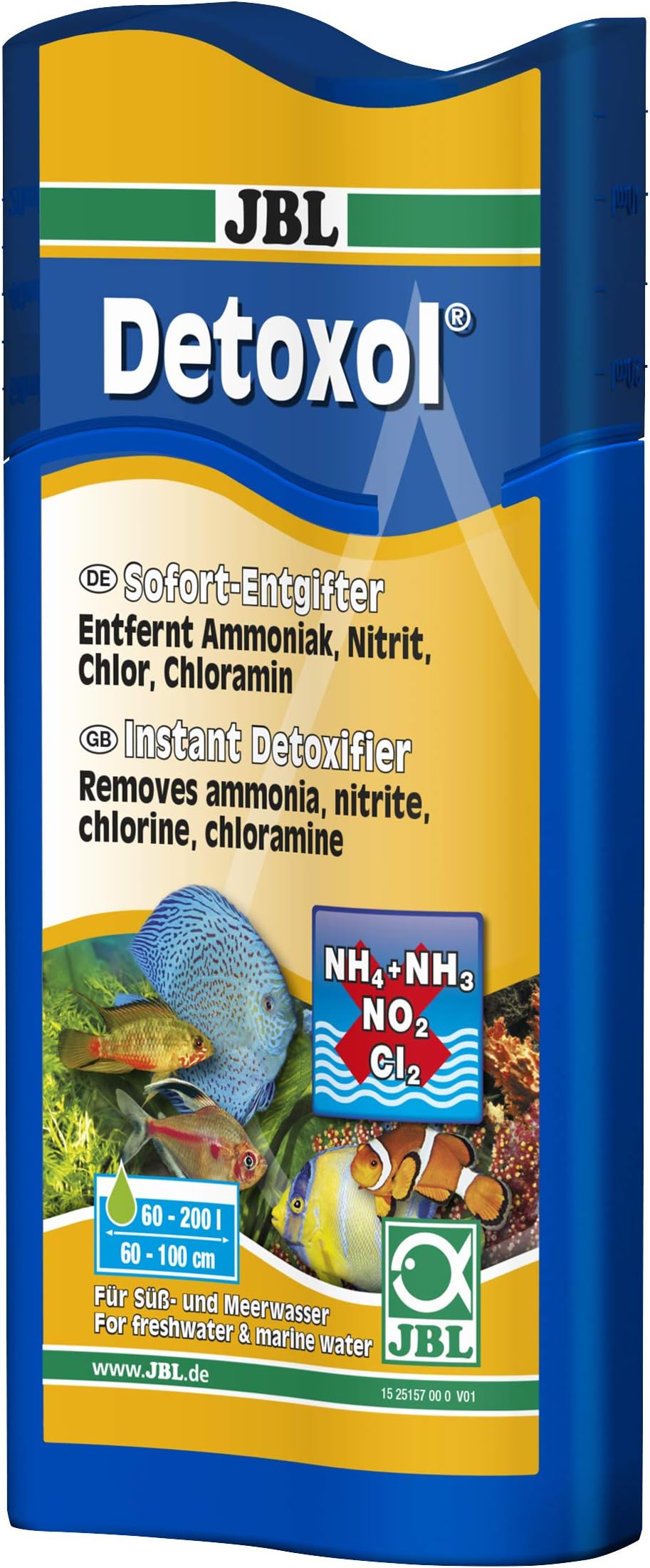 JBL Detoxol 250 ml, Instant detoxifier for healthy aquarium water
