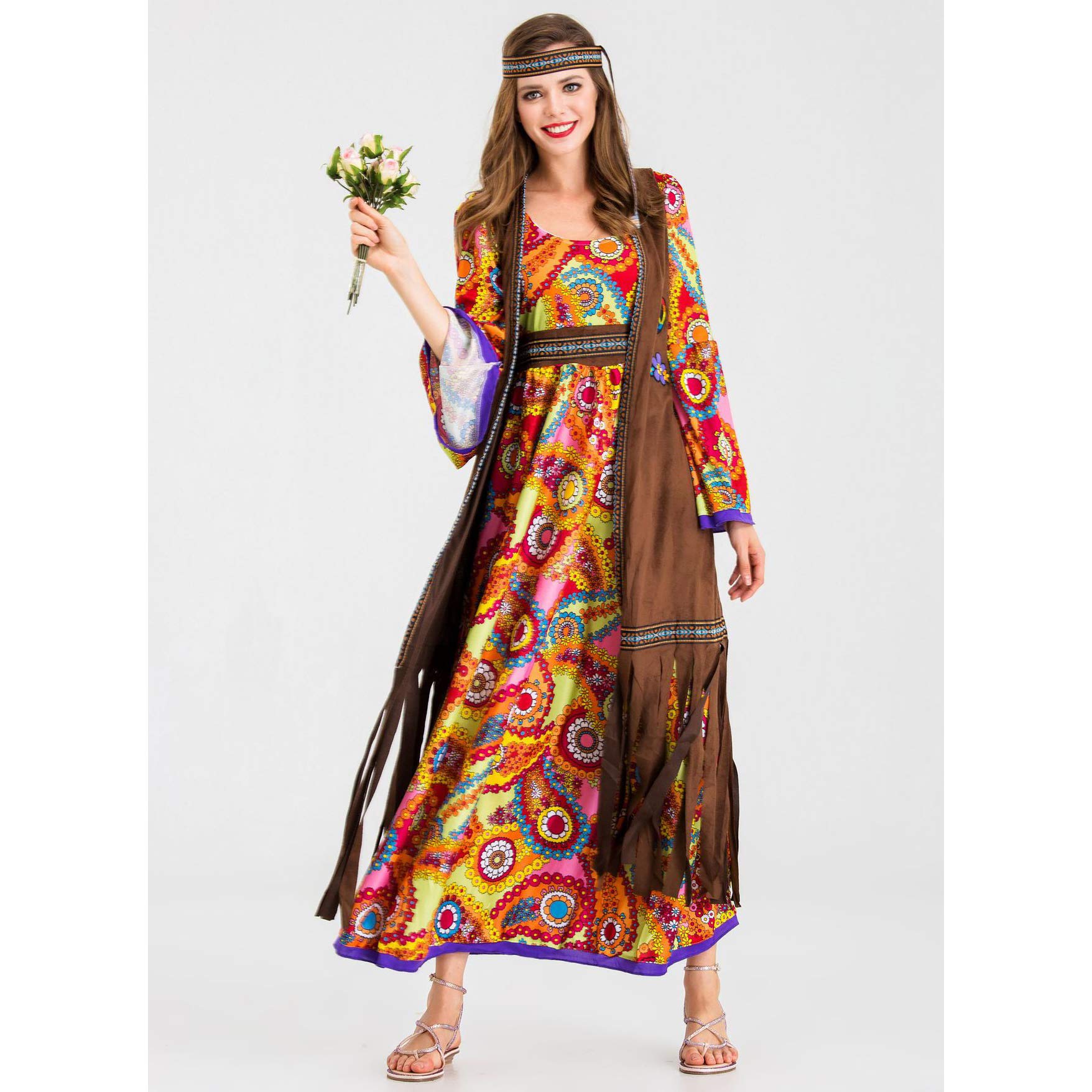 Amazon.co.jp: マキシワンピース ヒッピー ボヘミアン ワンピース