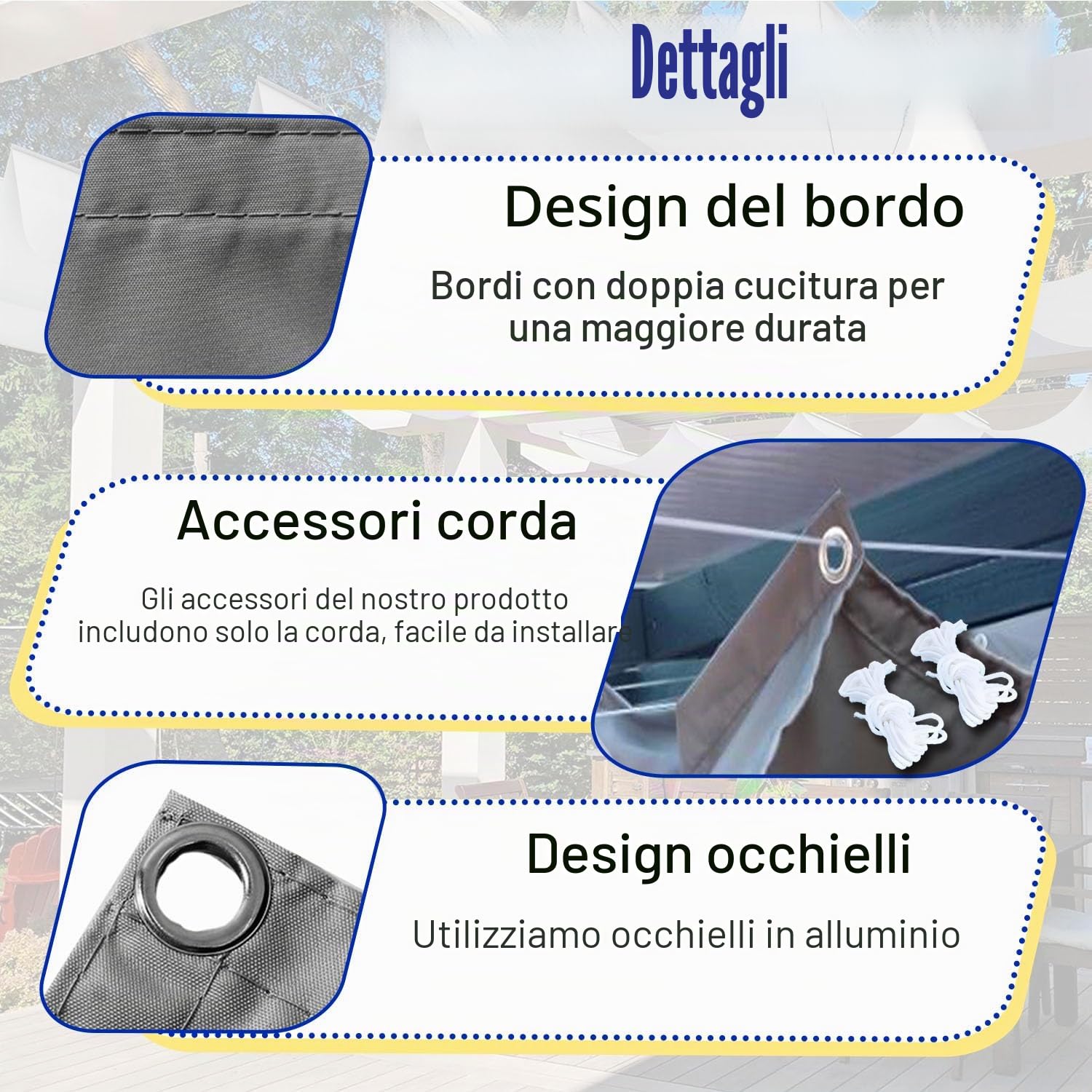 Tenda da sole retrattile, 1 x 3,5 m, pergolato regolabile, con tela impermeabile e resistente ai raggi UV, copertura per ombra, con corde di fissaggio per terrazze, pergolato, grigio scuro