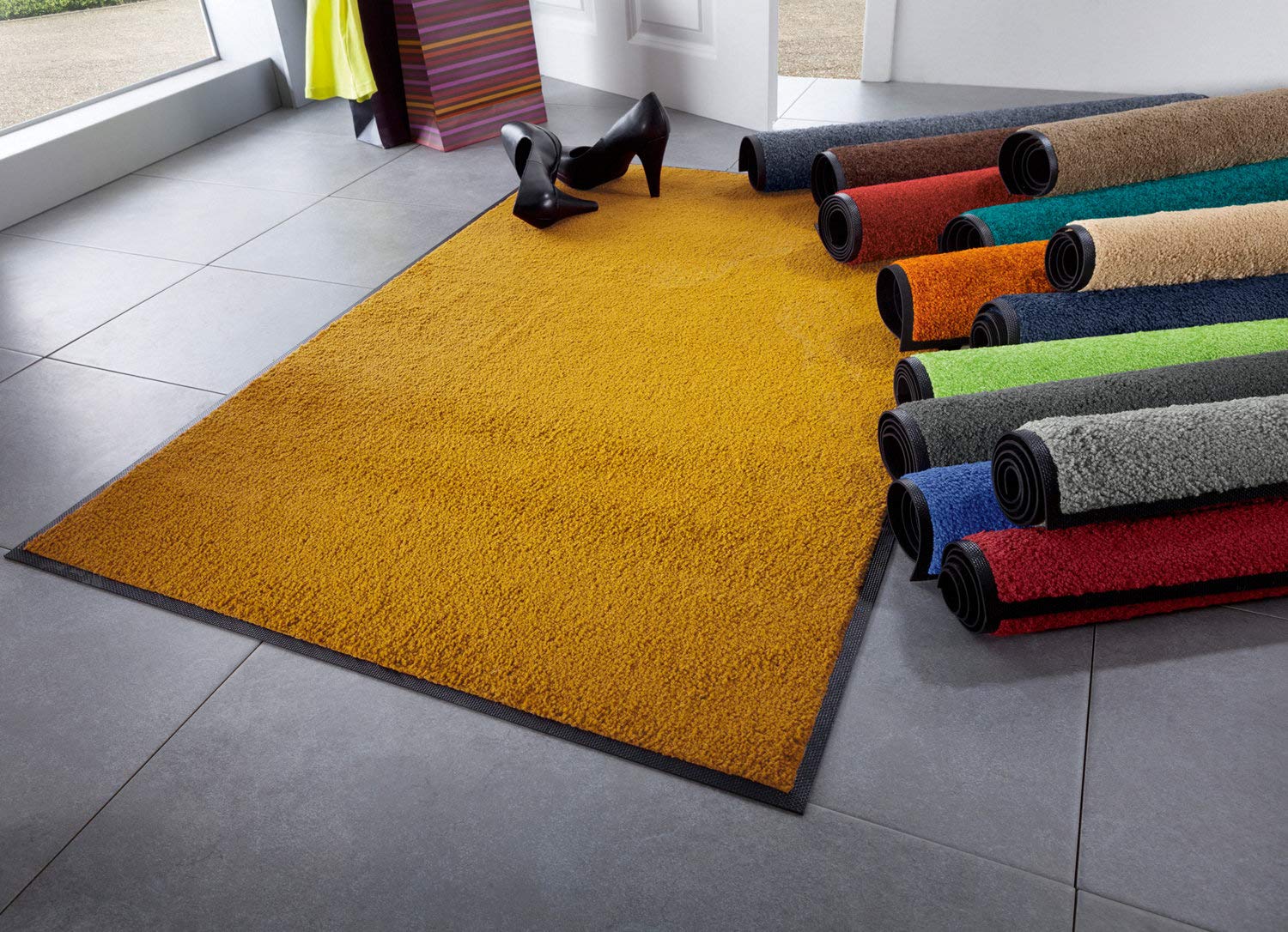 Wash+Dry - Alfombra Raven Black 60x180, Negro