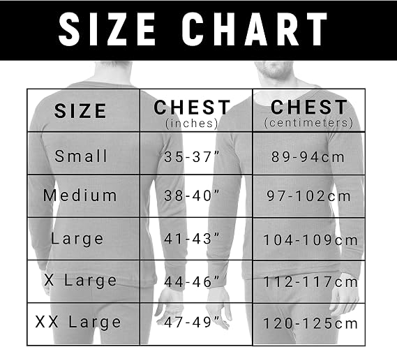 Heatwave® Pack of 2 Men's Thermal Long Sleeve Top, Warm Underwear Baselayer, S M L XL XXL Thermals