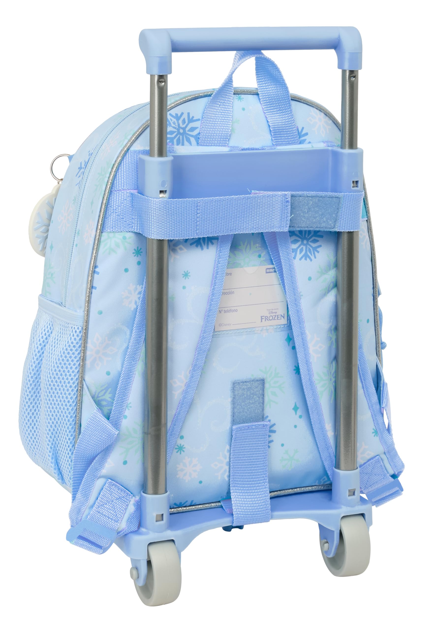 FROZEN - Zaino per bambini con carrello Safta 705, ideale per bambini di diverse età, comodo e versatile, qualità e resistenza, 28 x 10 x 34 cm