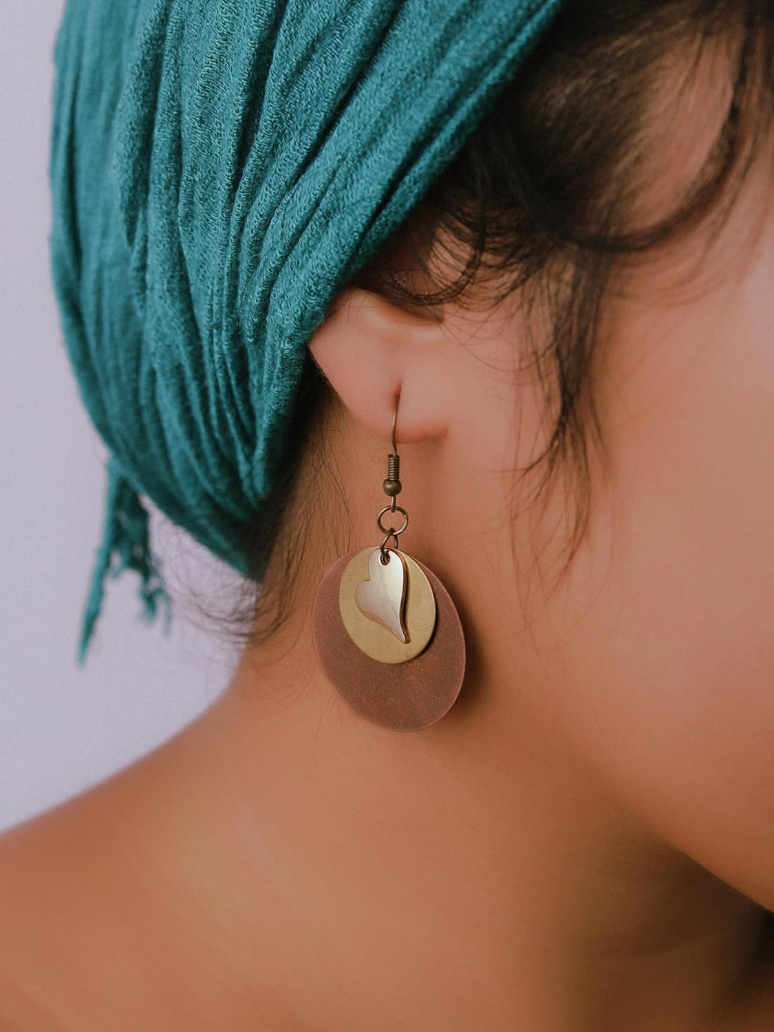 MINACHI Bohemian Antique Layered Circular Disc Dangle Drop Earrings, Boho Jewelry Gift for Women - Image 7