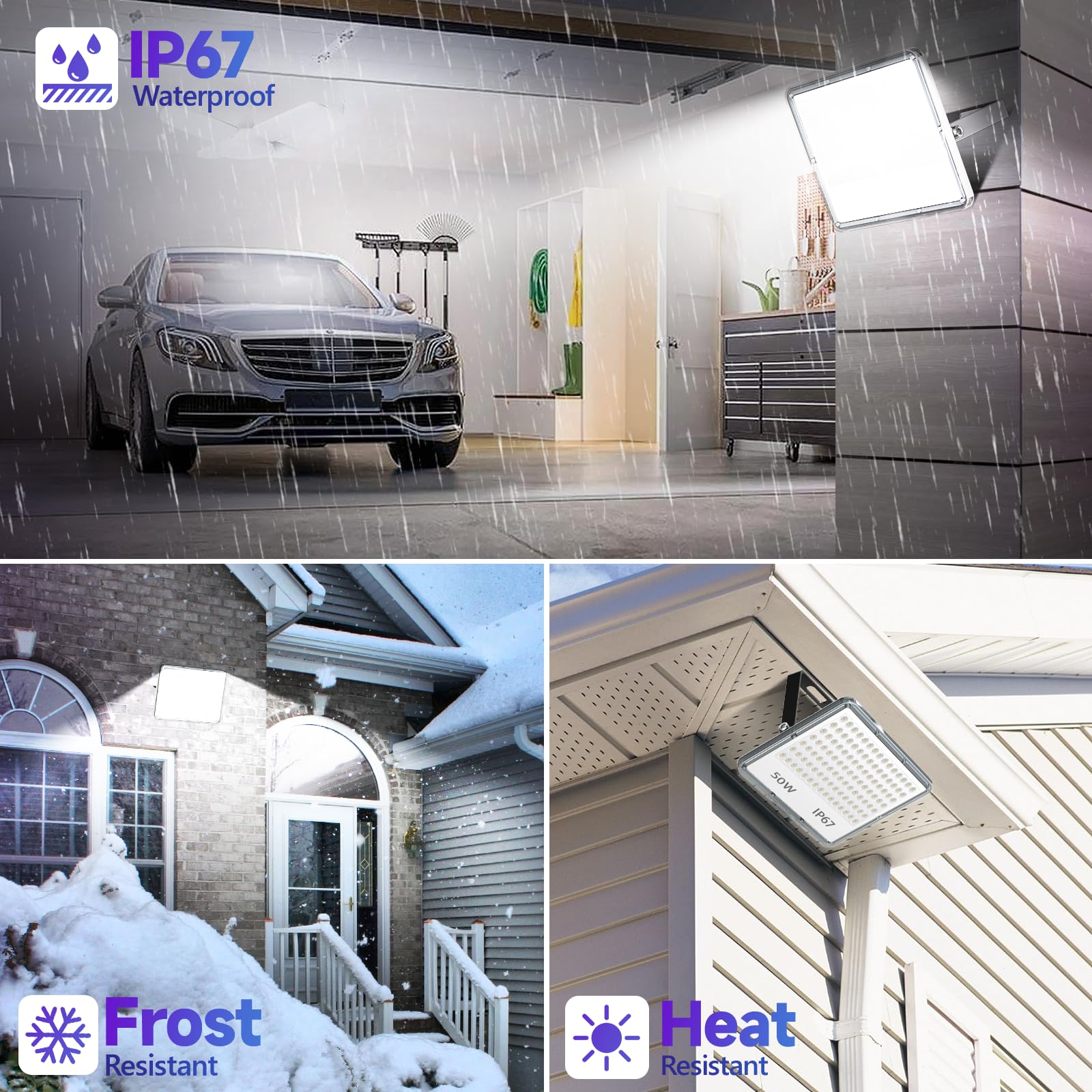 YIQIBRO Projecteur LED Exterieur 200W, IP67 Imperméable Spot LED