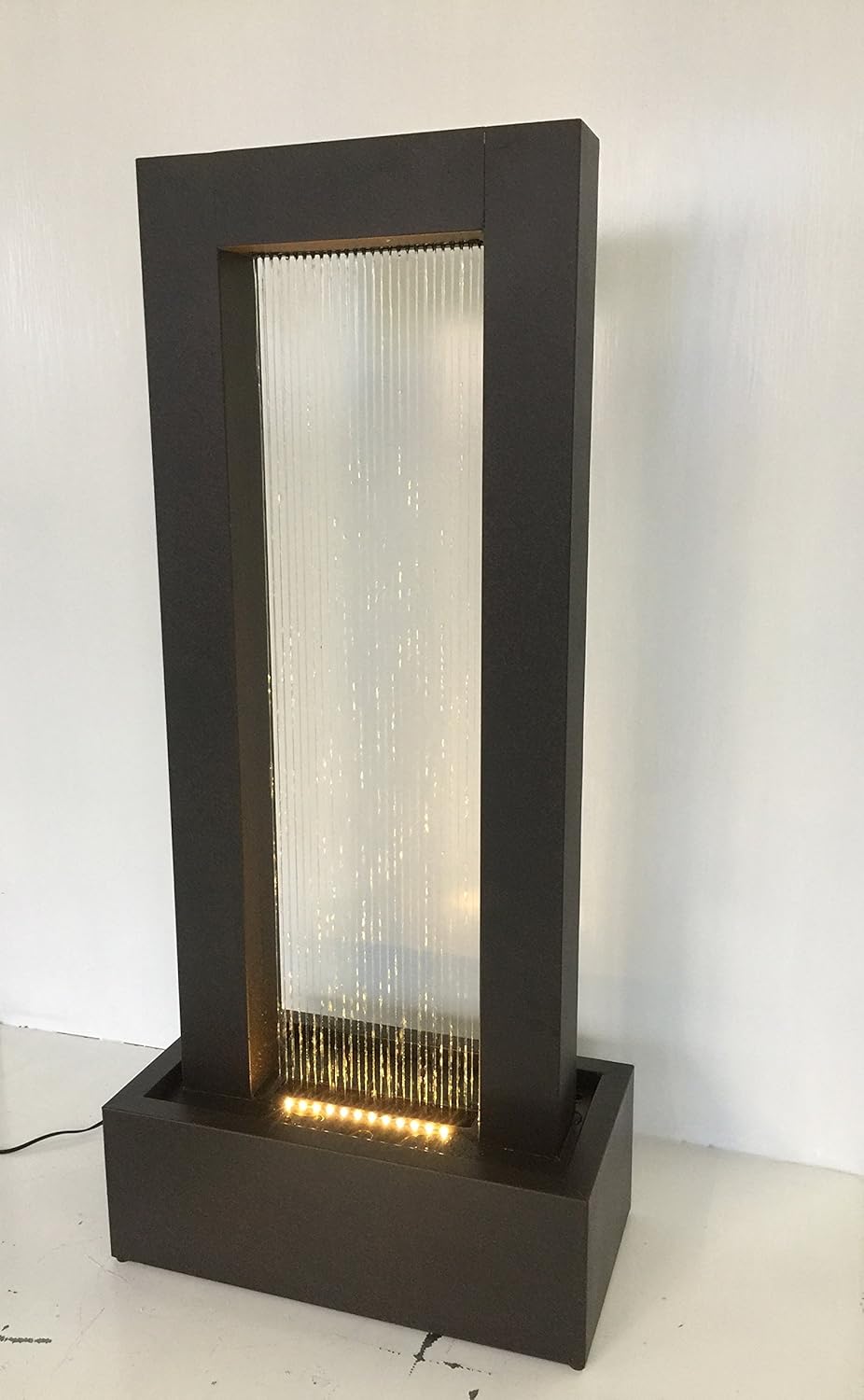 Zinc Metal Wall Of Water Fountain with Light : Home & Kitchen