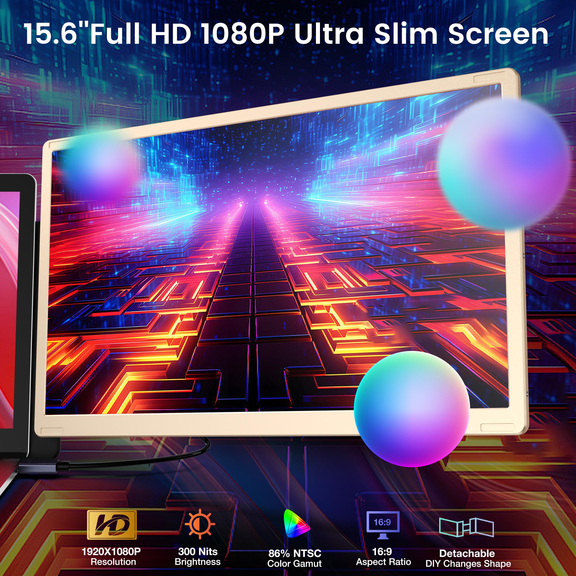 Amazon.co.jp: ノートパソコン画面エクステンダー、15.6インチノート