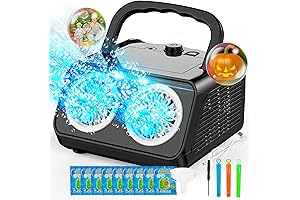 SHCKE Automatic Bubble Machine Upgrade Bubble Blower with 2 Fans