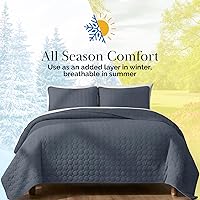 Vista 9 de Southshore Fine Living, Inc. Juego de edredón de tamaño individual/individual XL con funda de almohada a juego, diseño moderno de puntada circular