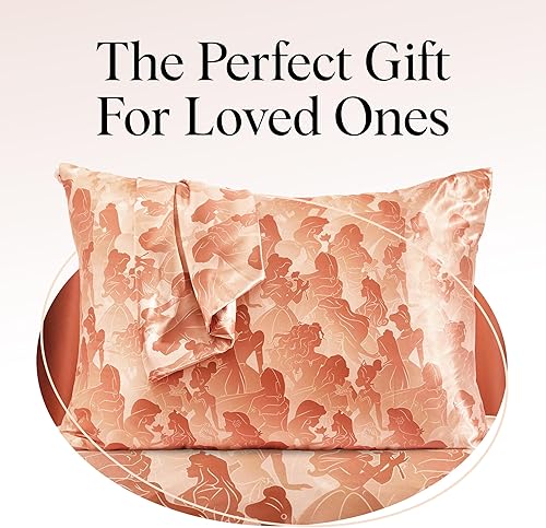 Vista 396 de Kitsch x Elf - Funda de almohada de satén con cremallera de tamaño queen/estándar, para el cabello y la piel, funda más suave que la seda, lavable a