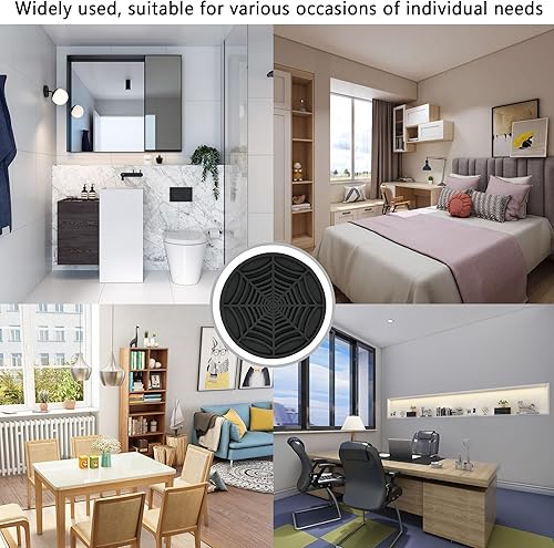 Miniatura 3 de 4 posavasos de silicona para automóvil, diseño único de telaraña antideslizante, accesorios interiores de automóvil, portavasos universales de 2.75