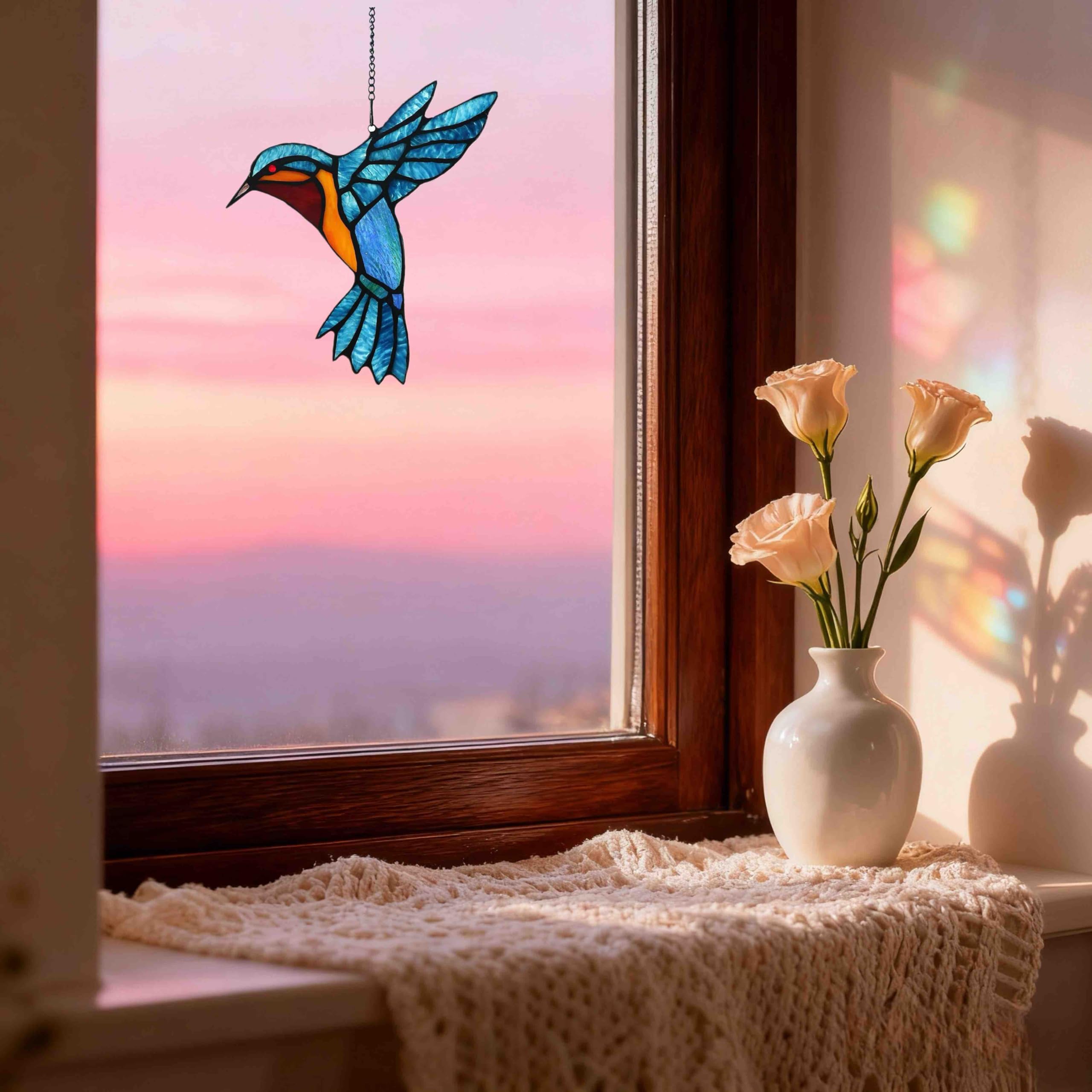 Amazon.co.jp: Alivagar ステンド グラス 鳥 窓掛け サン キャッチャー