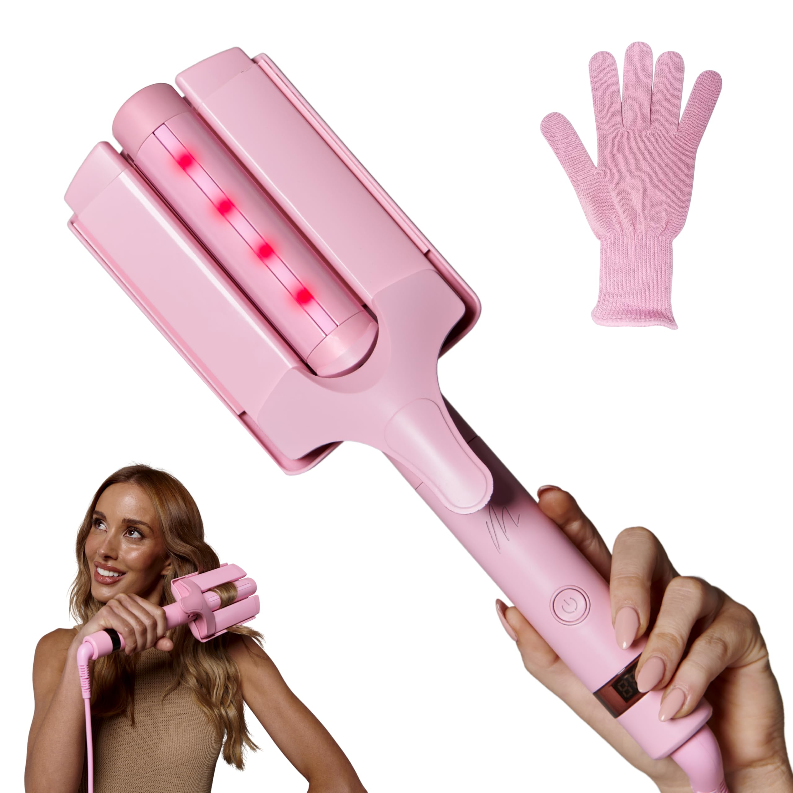 Mermade Hair M Infrared Waver - 3 Barrel Curling Iron for Beach Waves Hair Curler for Women Healthier