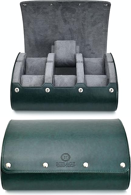 Watch Case for Men - Watch Roll Travel Case - Storage Organizer and Display - Mirage Watch Roll Case
