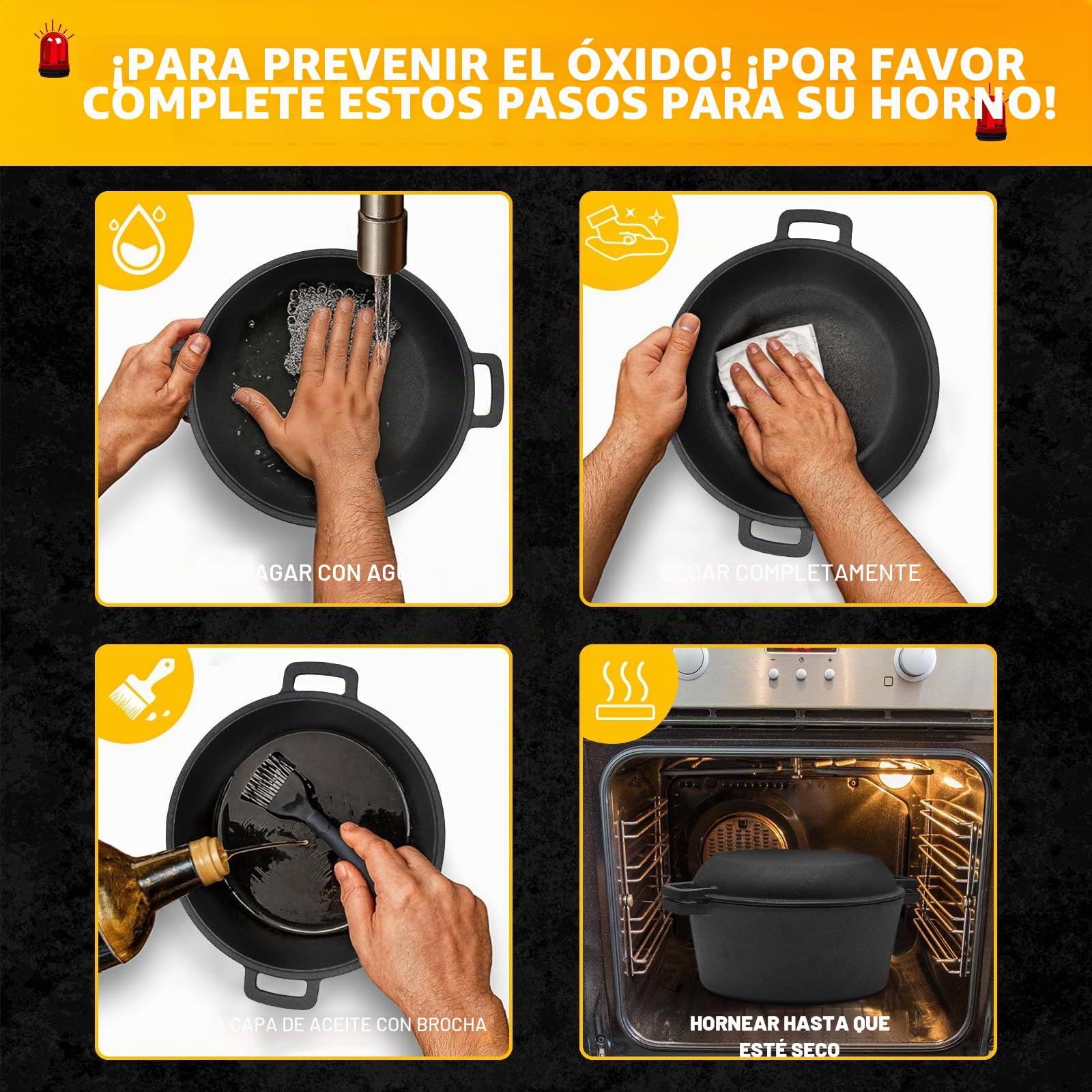 Cocotte de hierro fundido 2 en 1 con tapa, bandeja para pan – Olla de horno Ø26 cm, 4,7 L – Compatible con inducción y horno, cocción uniforme y duradera, sin revestimiento químico