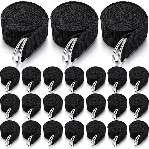 Leyndo 24-Pack Adjustable 6ft Yoga Stretch Straps