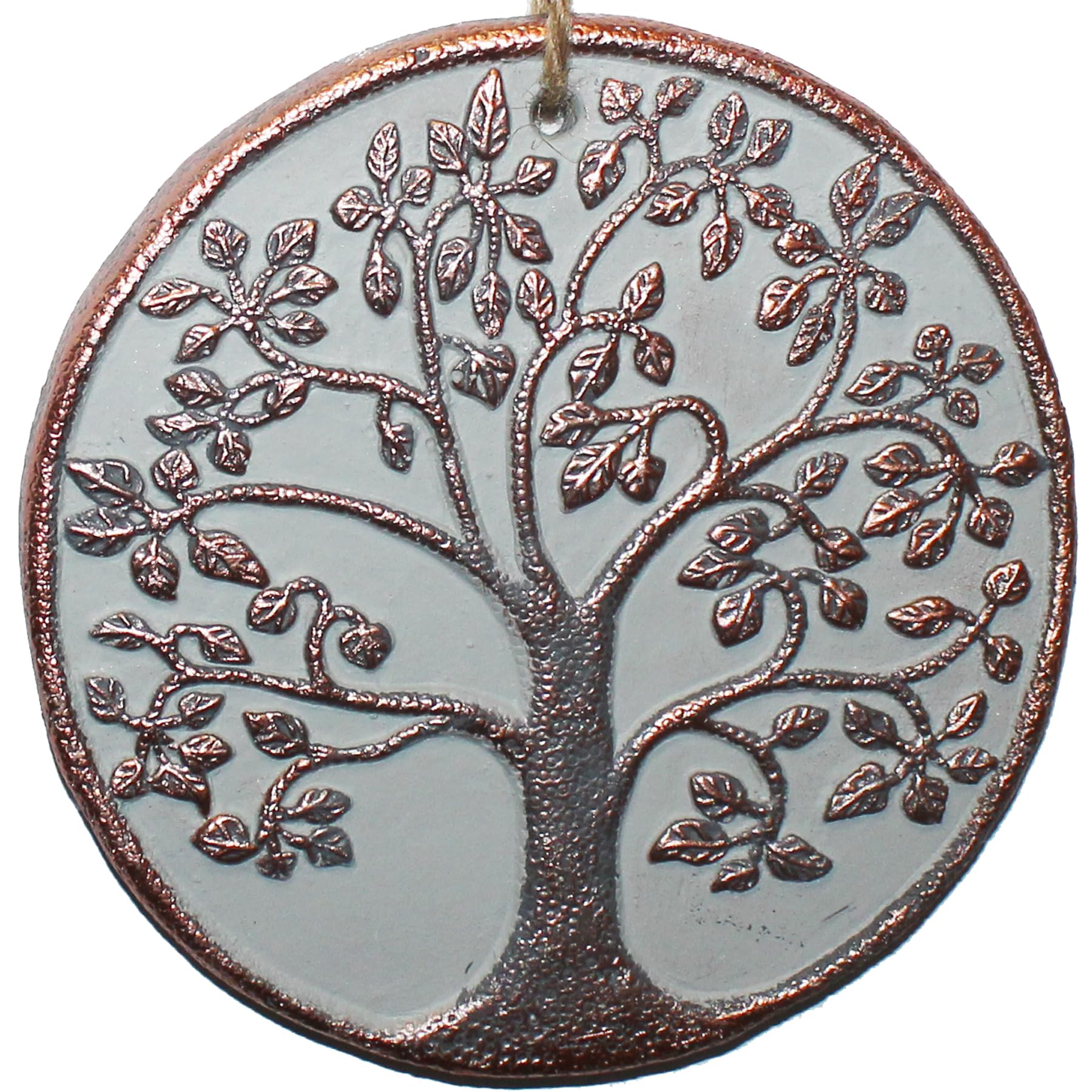 Widdle Gifts Grey Tree Of Life Plaque Hanging Garden Ceramic Ornament 16Cm