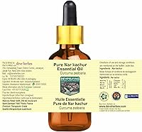 Vista 2 de Aceite esencial Pure NAR Kachur (cúrcuma zedoaria) con gotero de vidrio, grado terapéutico natural, destilado al vapor, 0.2 fl oz (0.16 oz)