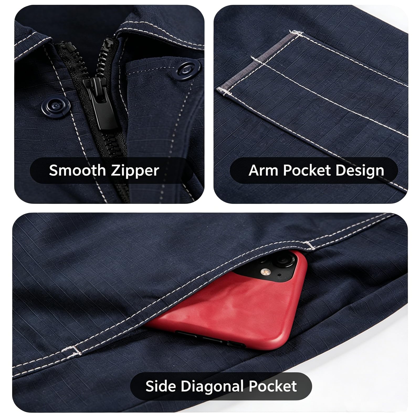 Camicia da lavoro da uomo con logo personalizzato Ripstop resistente agli strappi uniforme per officina Contractor Servizio in loco
