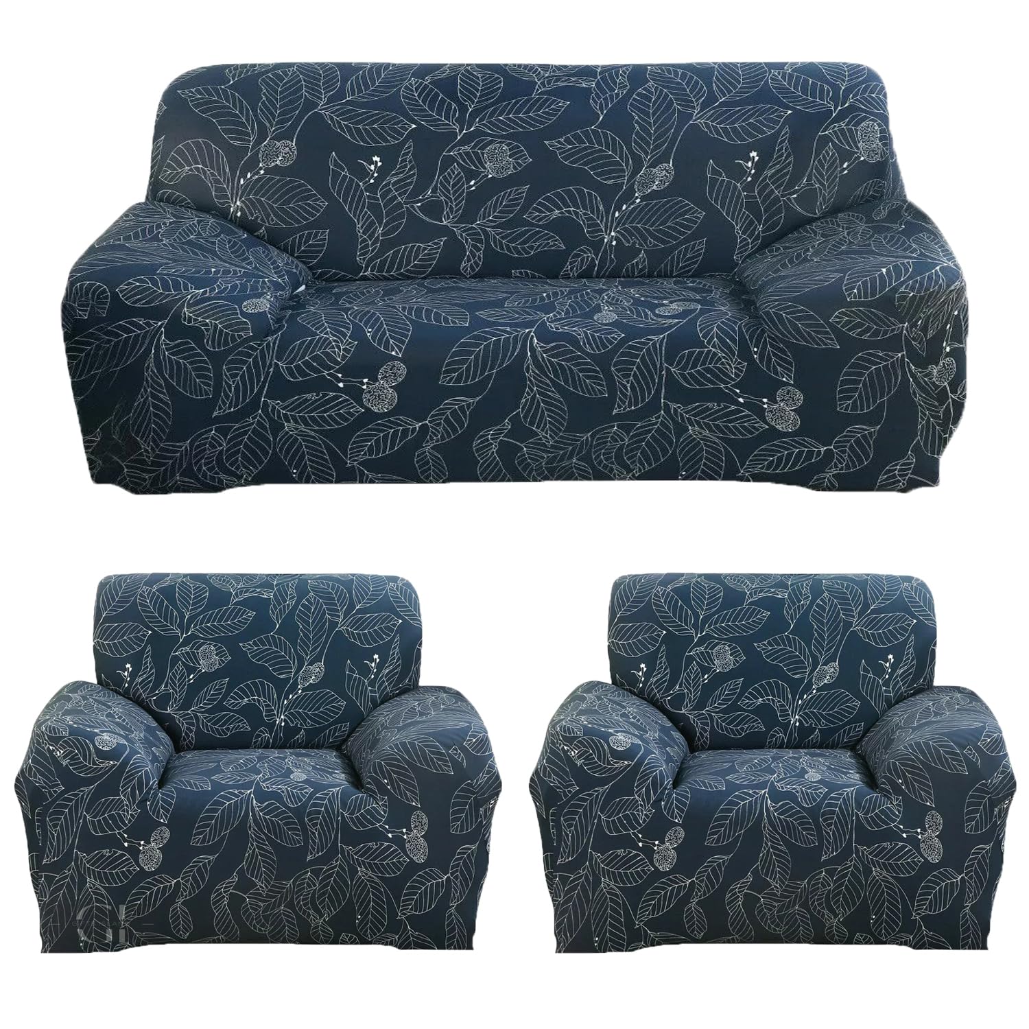 Gifts Island® Sofa Cover 3 Seater and 2 Seater Fully Covered Universal 5 Seater Sofa Cover Non-Slip Sticky Elastic Stretchable Sofa Set Slipcover Protector for (3+1+1 Seater), Blue Ash (B0D9KLFFKC) Amazon Price History, Amazon Price Tracker