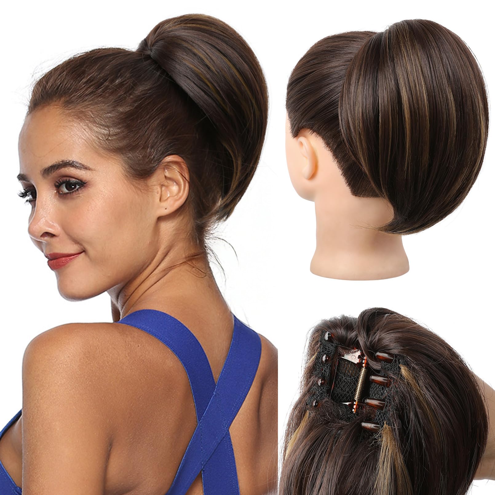 Photo 1 of REECHO Ponytail Extension 8" Mini Clip Hairpiece