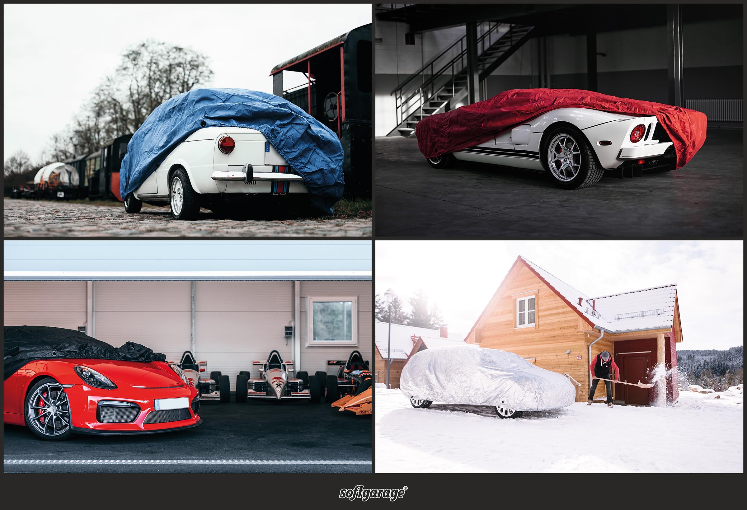 Vollgarage Basic 3-lagig schwarz Indoor Outdoor atmungsaktiv wasserabweisend Car Cover Ganzgarage Autoplane Autoabdeckung Artikel 304050-0999383