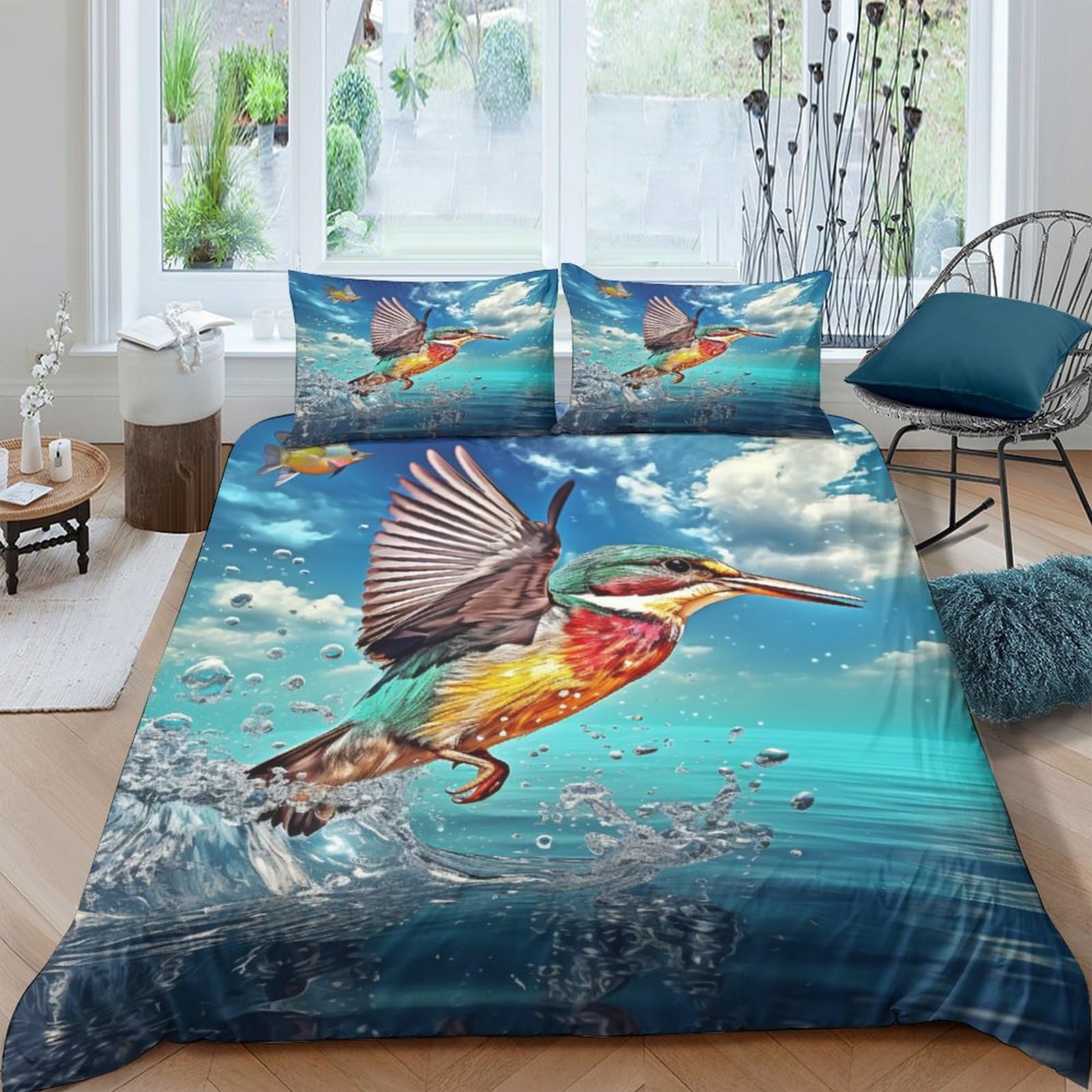 Housses de couettes colibri pour une chambre nature et cocooning 200x200