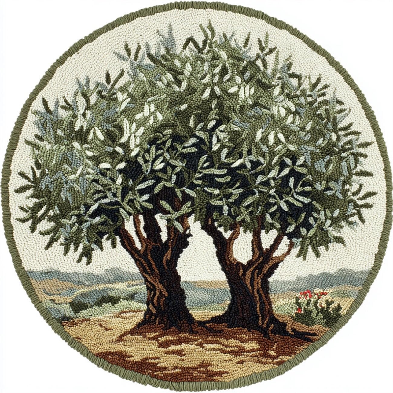 Kitquiver Latch Hook Rug Kits Big Tree 100x100cm