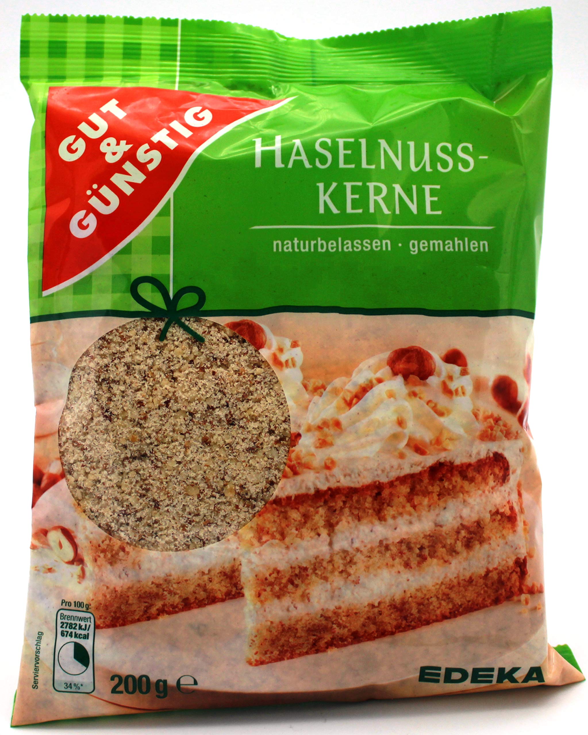 Gut & Günstig Haselnusskerne naturbelassen gemahlen, 25er Pack (25 x 200g)