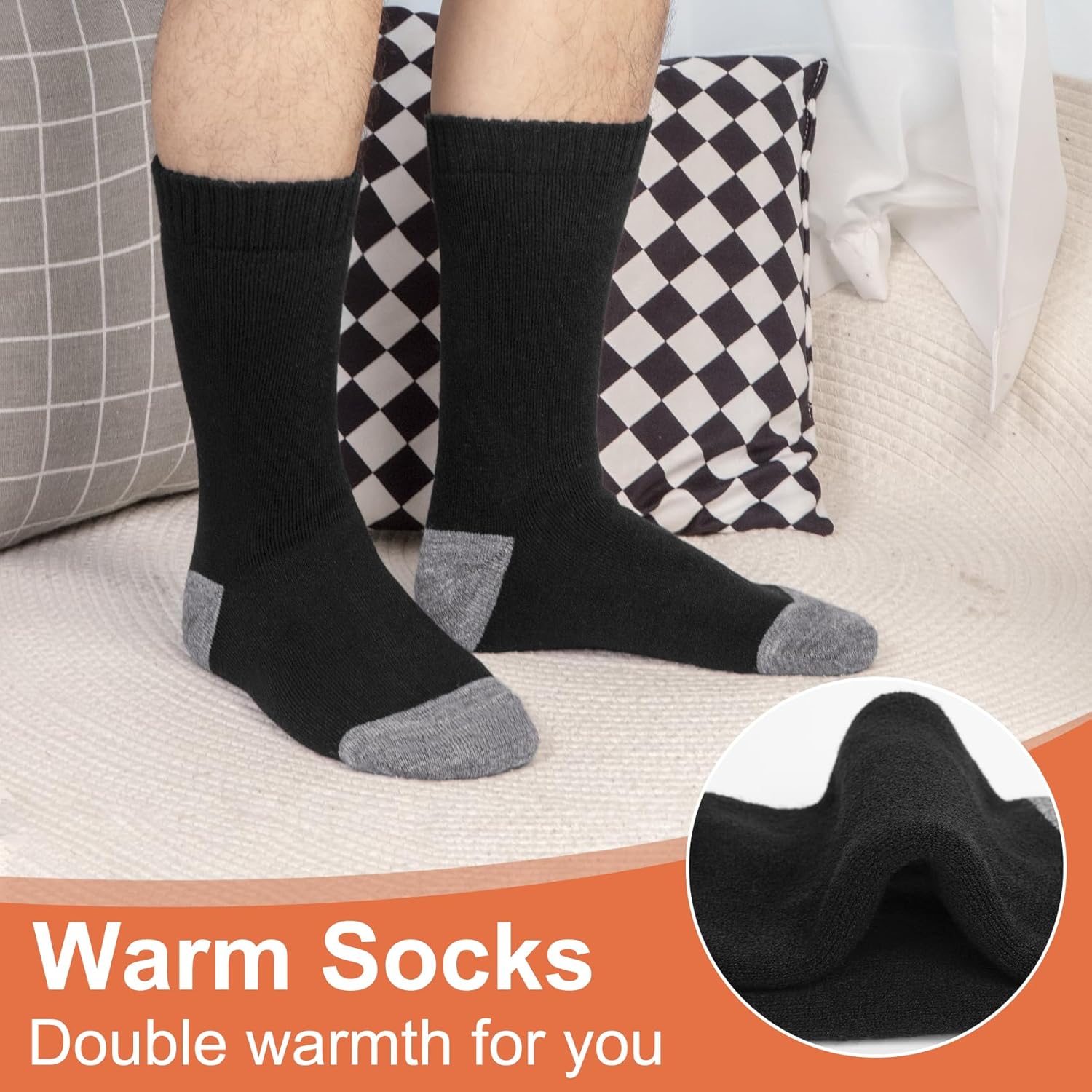 Thermal Socks for Men, Winter Warm Socks Mens for Cold Weather Extreme Temperatures - Image 5