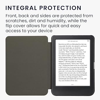 kwmobile Cover for Kobo Clara BW/Colour Case - eReader Cover with auto sleep funktion - Magnolias with Grey