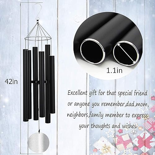 Miniatura 3 de Campanillas de viento conmemorativas para la pérdida de un ser querido, campanillas de viento de condolencias para exteriores, grabadas de doble