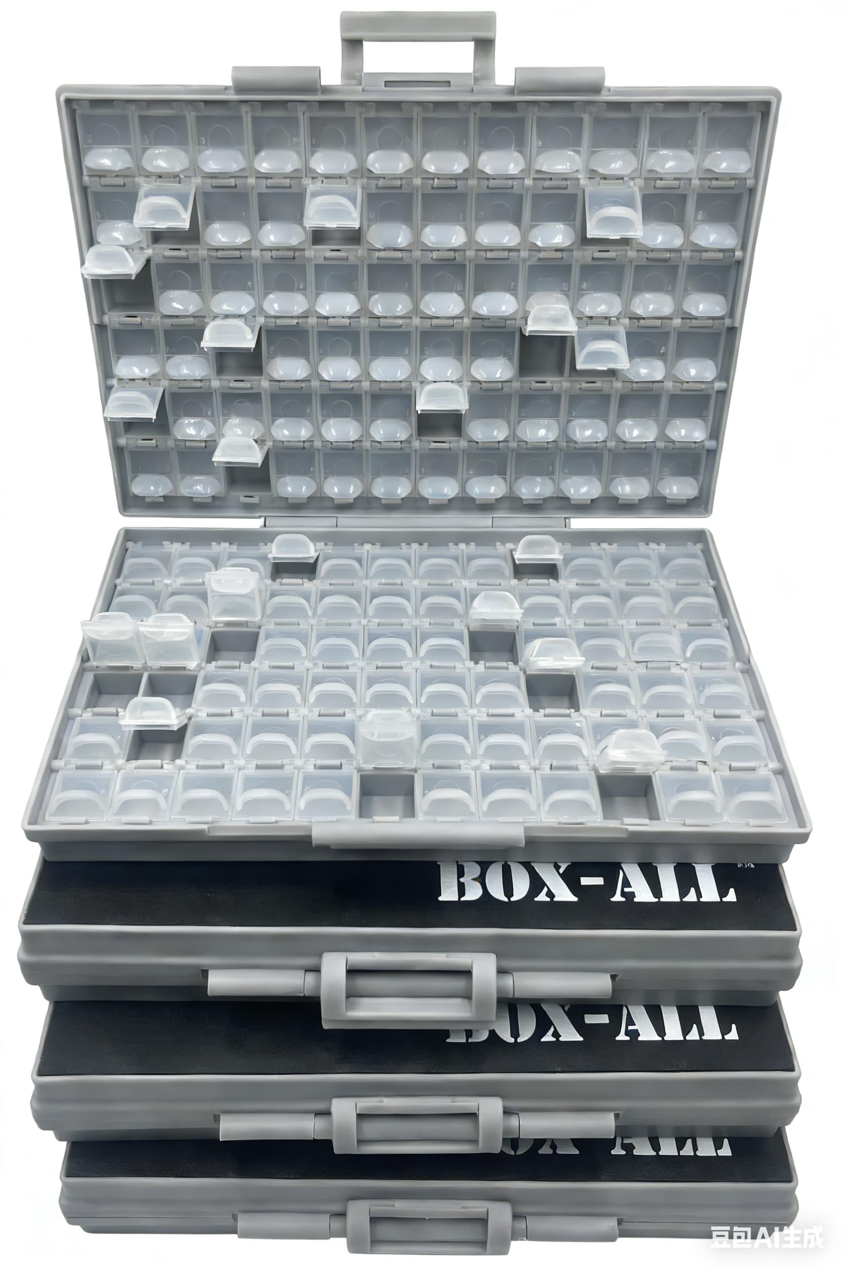 AideTek 4 units BOX-ALL-144 Compartments Empty Enclosure SMD SMT Organizer Great Surface Mount Components Organizer