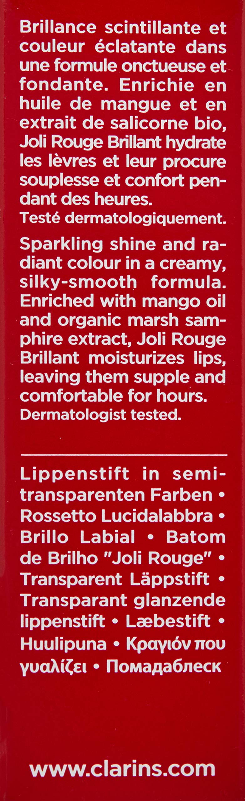 Clarins Joli Rouge Lipstick - Barra de labios, color 741-red orange , 3,5 gr — view 3