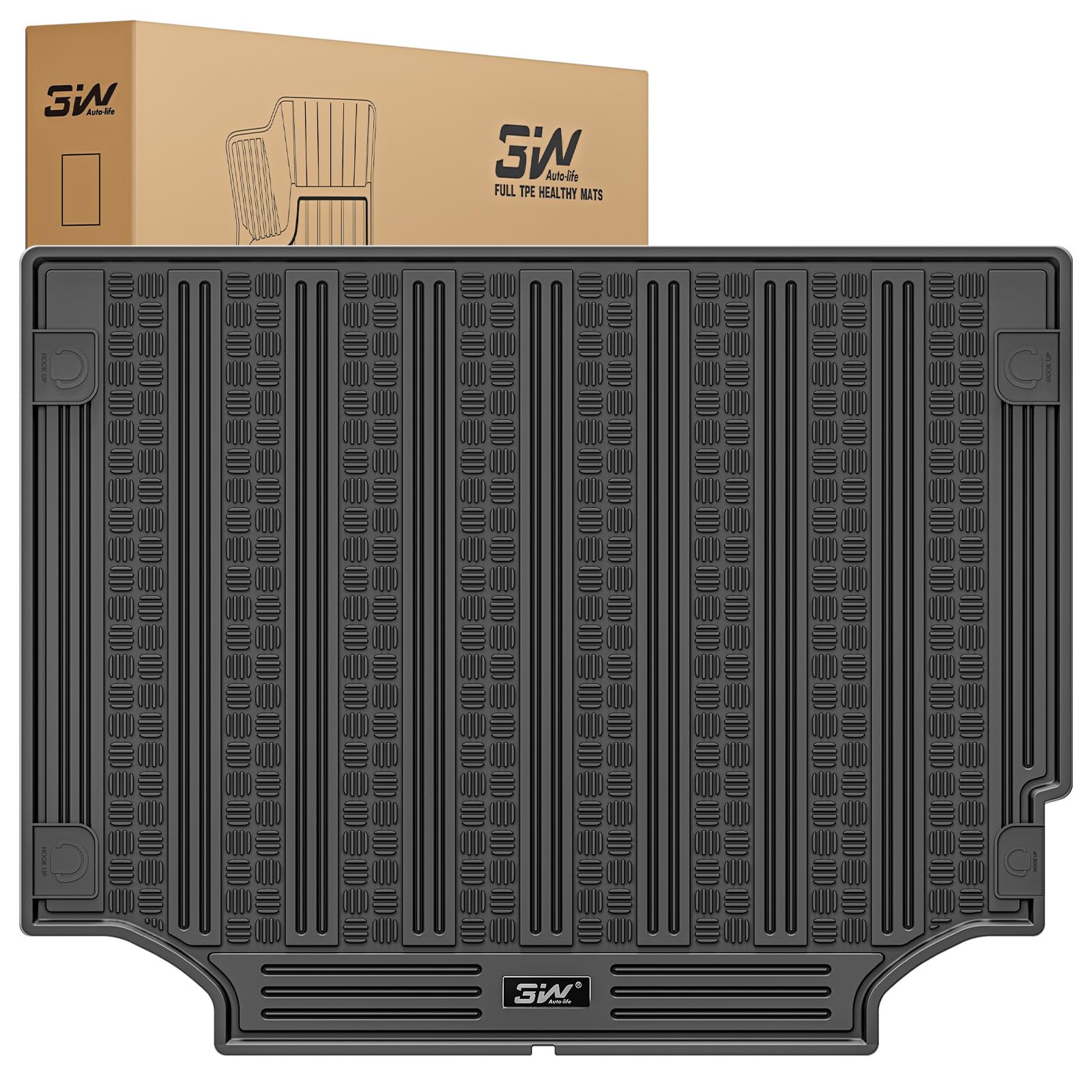 3WCargo Liner Fit 2019-2023 Land Rover/Range Rover Defender, TPE All Weather Custom Fit Trunk Mat for Land Rover Defender, Black