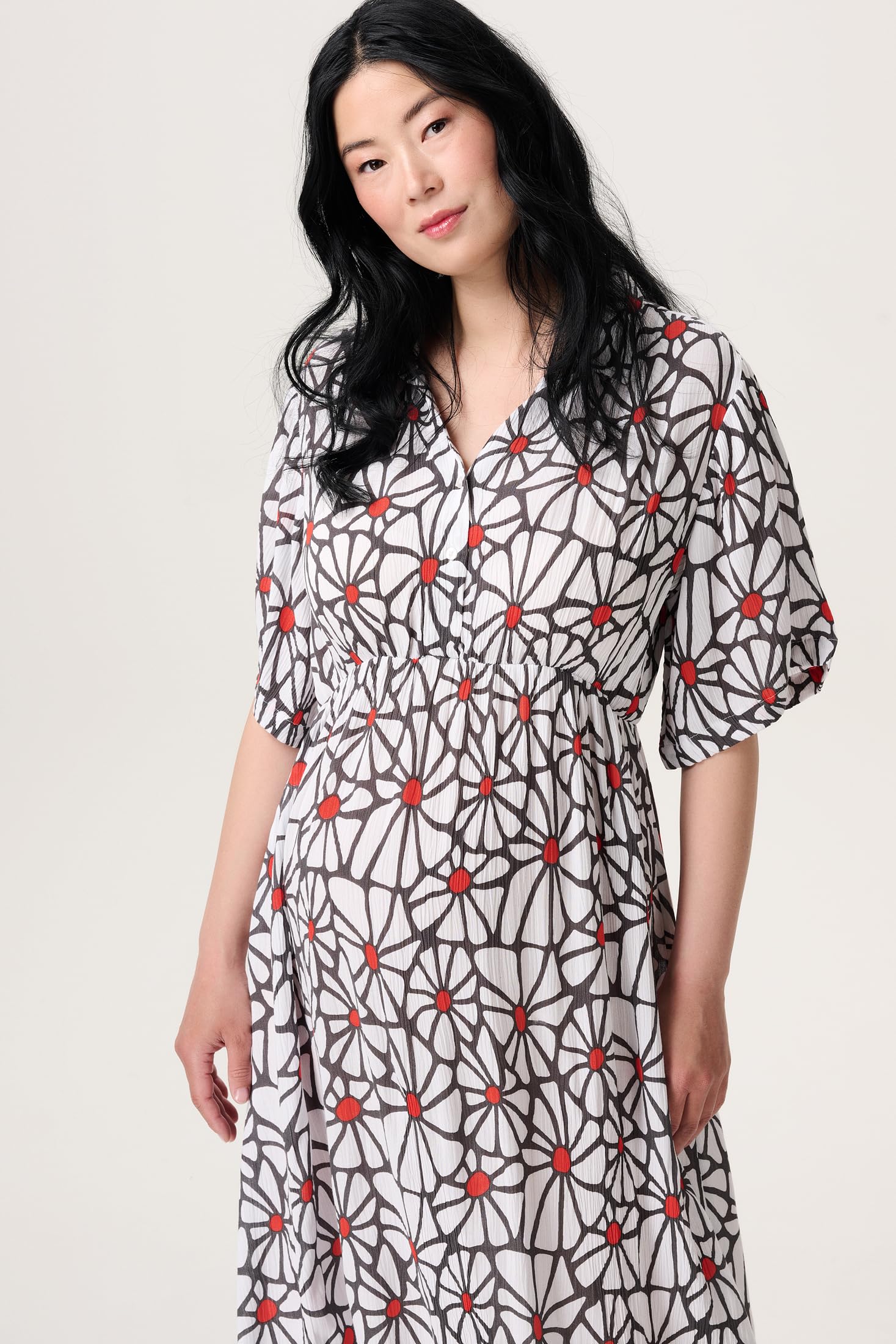 Sukienka Kobiety Dress Nursing Ss Midi Aop