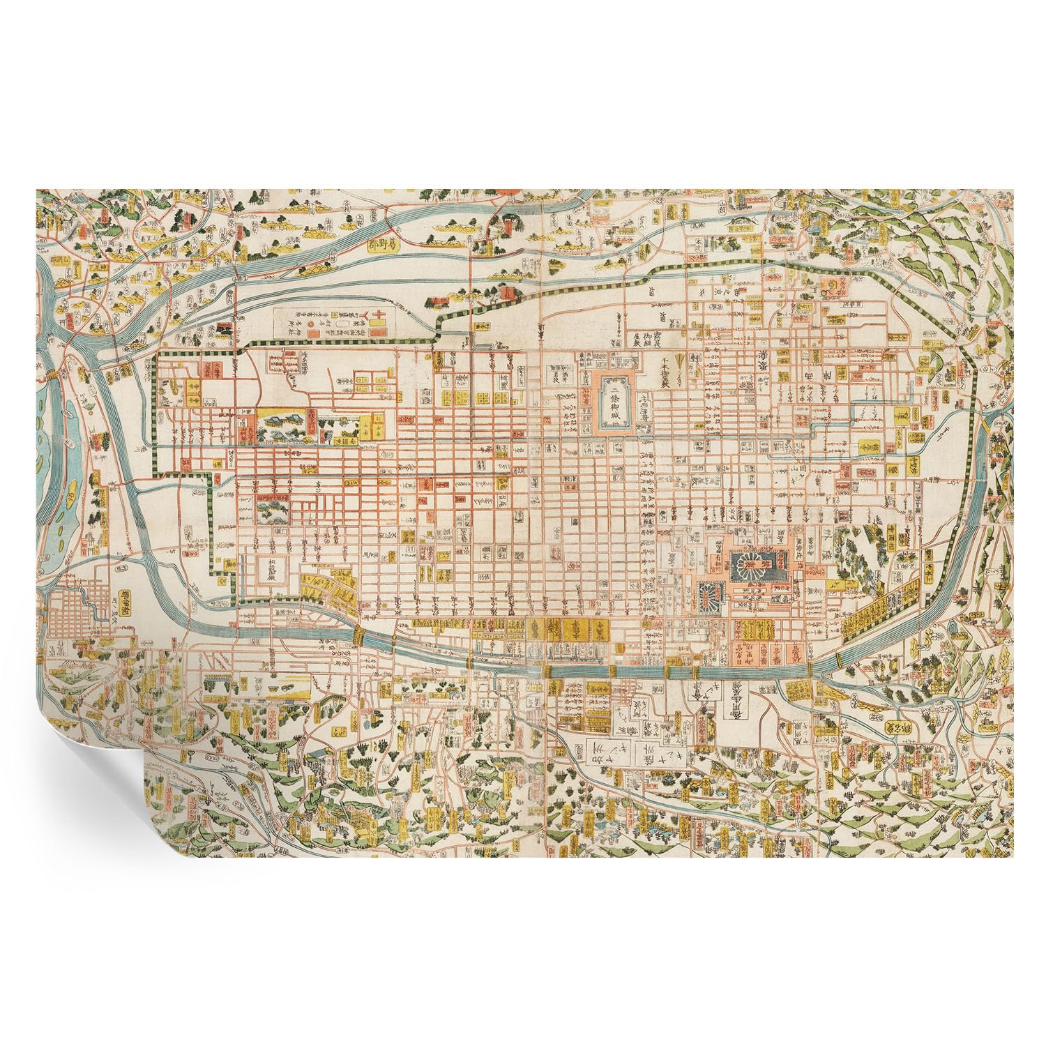 Papel pintado autoadhesivo de 152x104 cm y vinilos decorativos de mapas para murales de pared