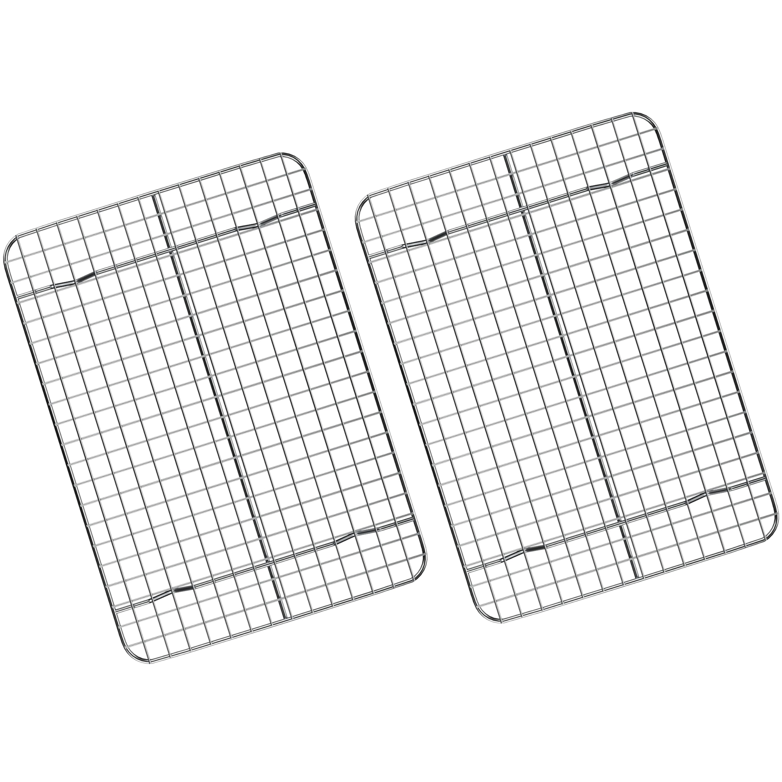 Cooling Rack for Baking 2-Pack, 12 x 8.5 Inches Baking Rack, Stainless Steel Wire Cookie Rack Fits Quarter Sheet Pan, Oven Safe for Cooking, Roasting, Grilling