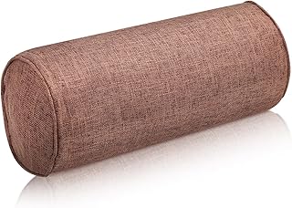 Hemobllo Round Yoga Bolster Pillow: Cylindrical Cotton Linen Yoga Pillow for Restorative Serenity & Therapeutic Relaxation