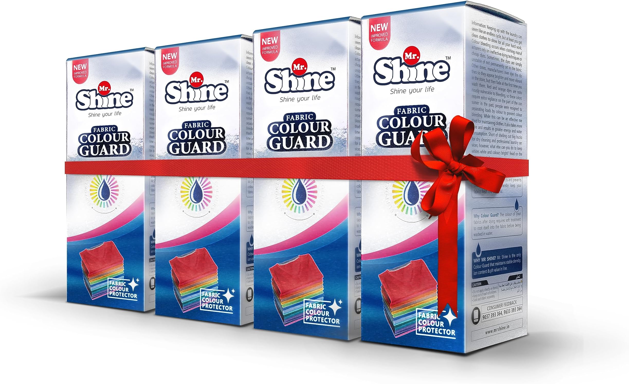 Mr.Shine Colour Guard 100 ml | Fabric Colour Fixer Anti-Fade Formula For All Types of Fabric, Prevent Fading & Cross Staining (Pack of 4)