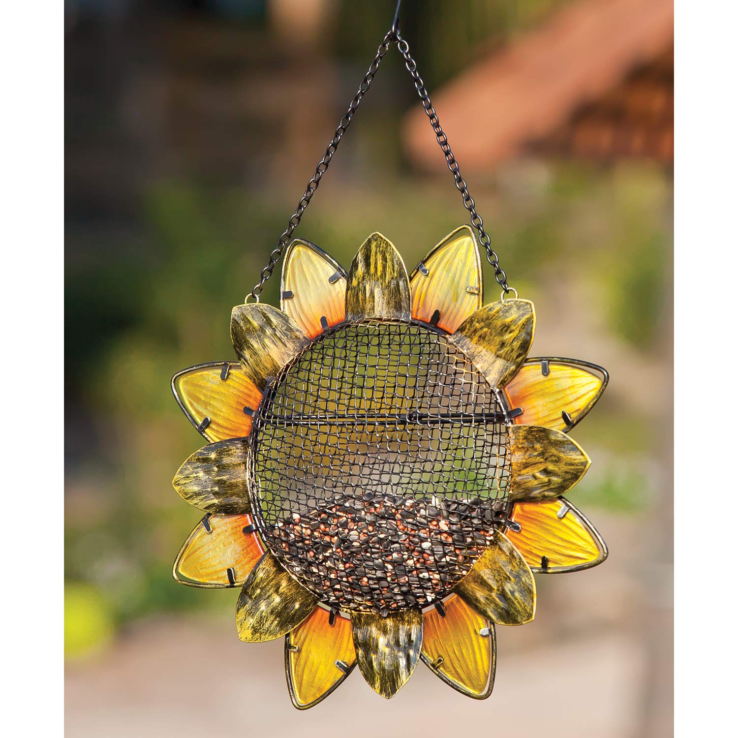Amazon.com : Evergreen Garden Sunflower Metal and Glass Hanging