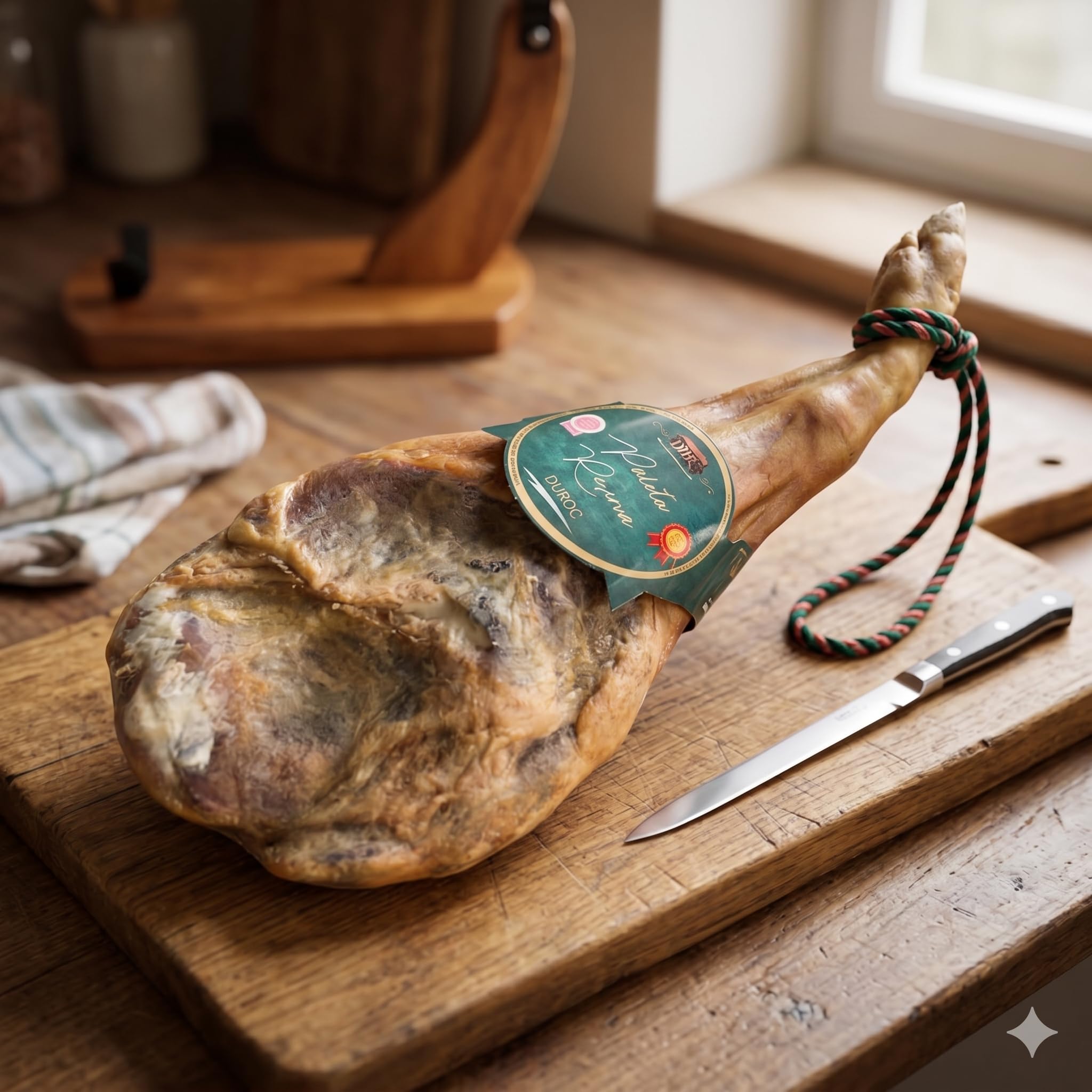 Paleta Reserva Duroc 4kg Jamón Curado Alta Gama | Carne Jugosa Tierna Sabor Intenso | Gourmet Empresas Navidad Cumpleaños