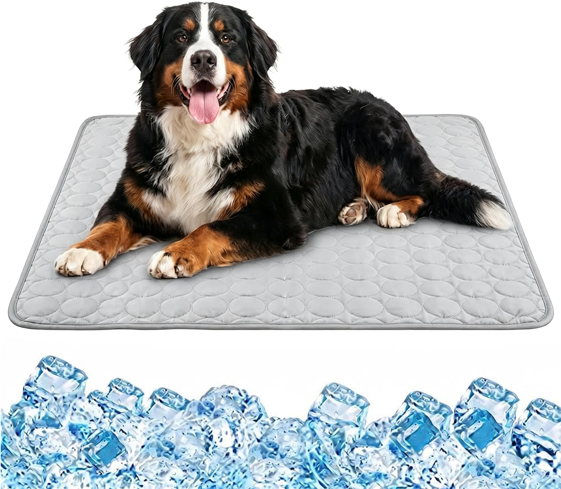 Kdely 2026 Upgraded Cooling Mat for Dogs & Cats, Washable Portable Cooling Mat for Pets, Pet Sleeping Mat for Home & Outdoor, Keep Cooling for Pets (Grey, 50 * 60cm)