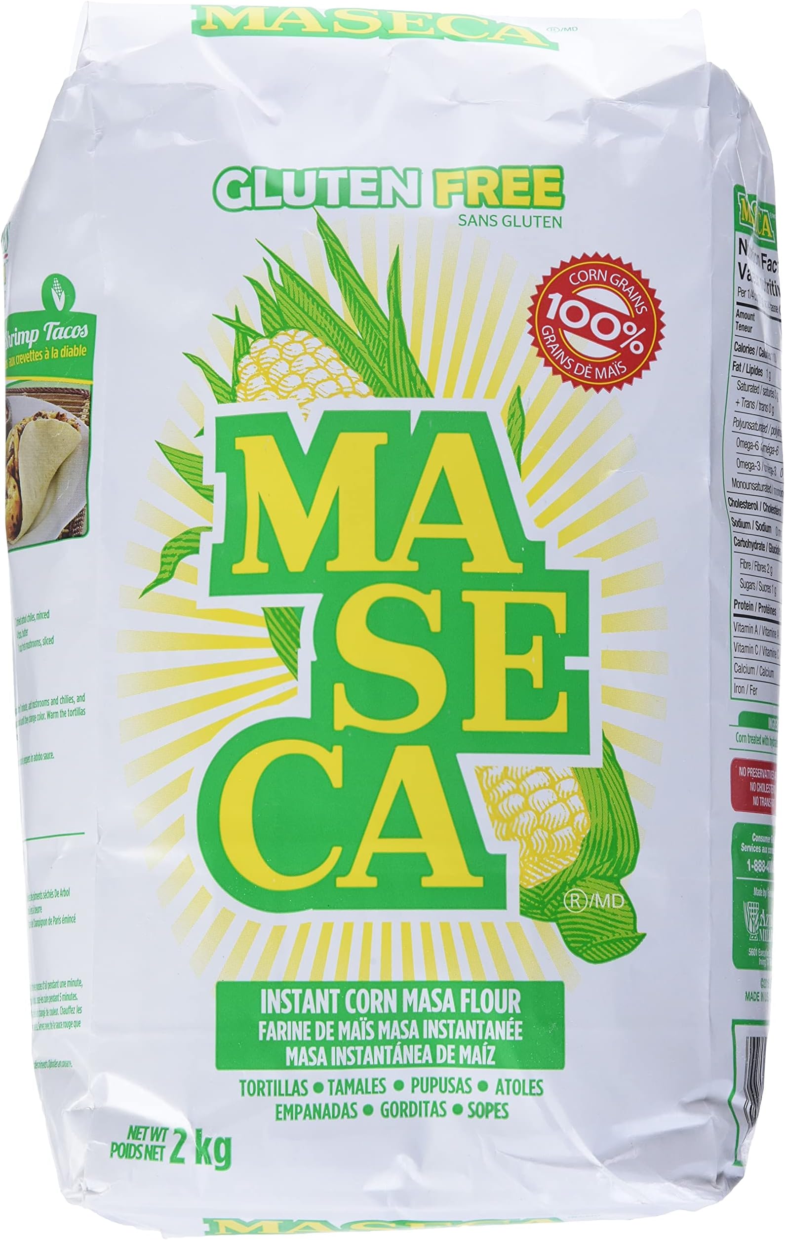 Maseca Instant Corn Masa Flour, 1.8kg