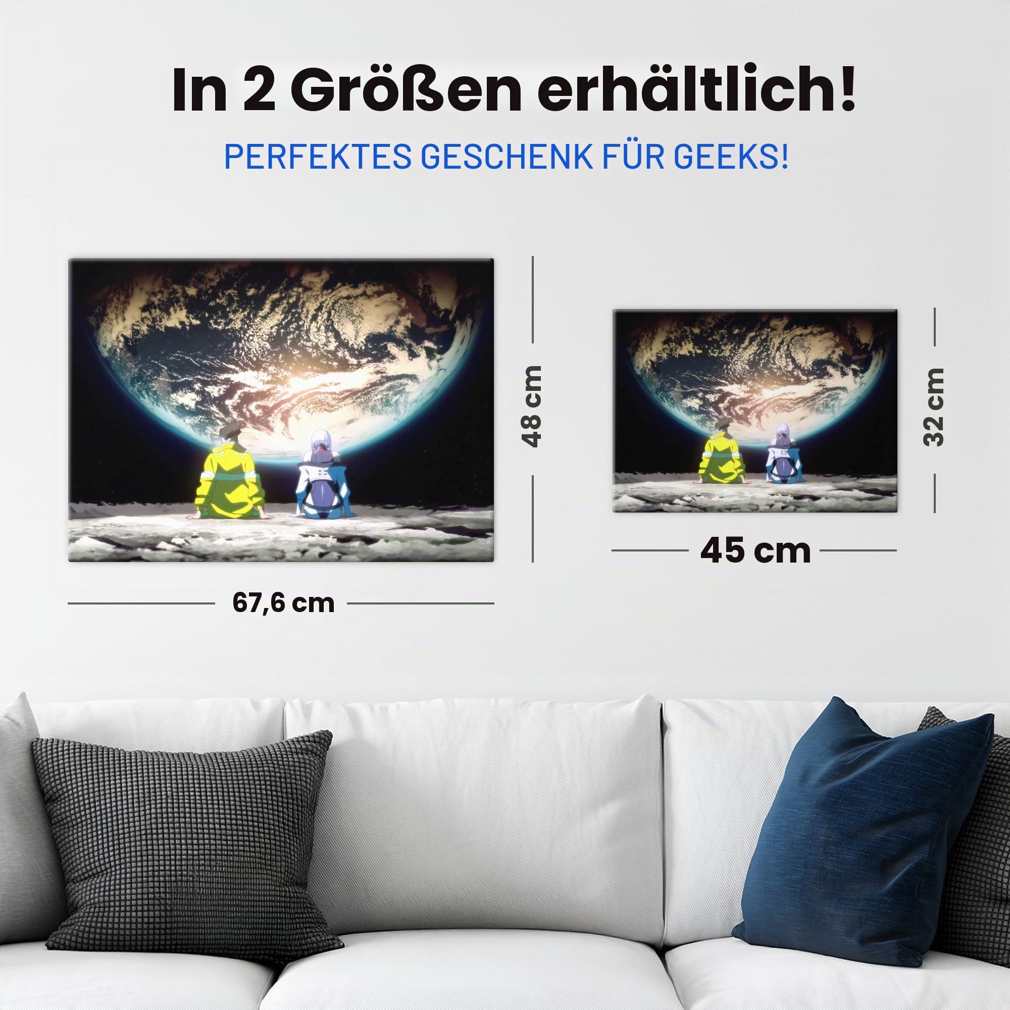 Displate Offiziell Cyberpunk MetallPoster Magnetische Befestigung Inklusive Lizenziert Bilder Hochwertiges Poster Cyberpunk Edgerunners - Moon Trip Poster 45 cm x 32 cm