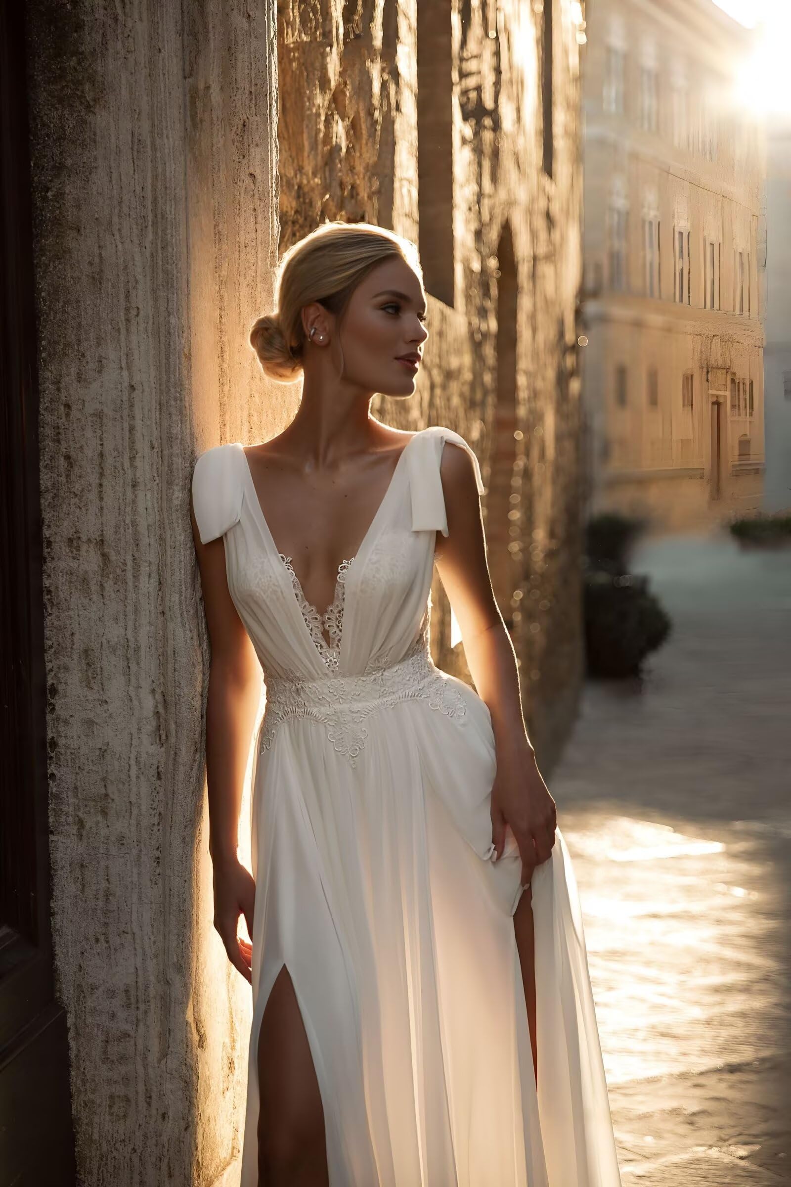 Abiti da sposa sirena per la sposa Tulle Appliques Pizzo Abiti da sposa Lunghi Spiaggia